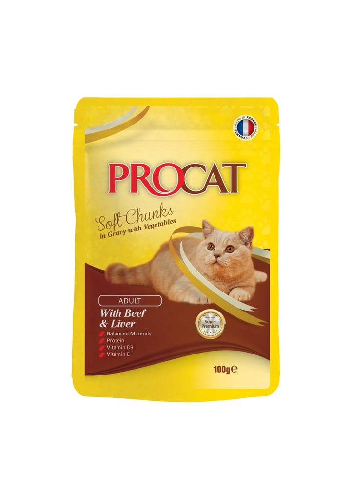 PROCAT ADULT BEEF &LIVER 100gm